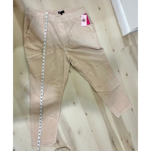NEW Juicy Couture Plus Size 20W Blush Nude Elastic Waist Skinny Corduroy Pants - Picture 11 of 12